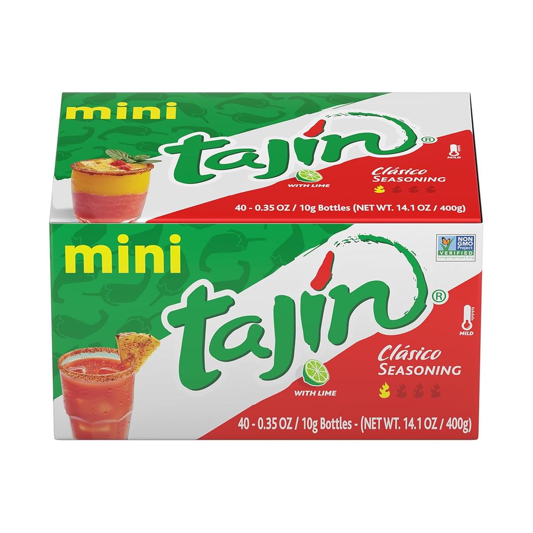 Tajin Clsico Chile Lime Seasoning Mini Display 0.35 oz, 40 Mini Bottles (Pack of 1)