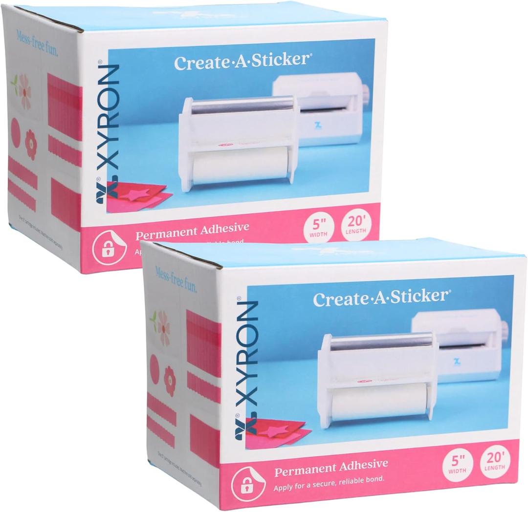 Bulk Buy: Xyron 500 Refill Cartridge 5 inch Wide x 20 feet Long Permanent AT150518 (2-Pack)