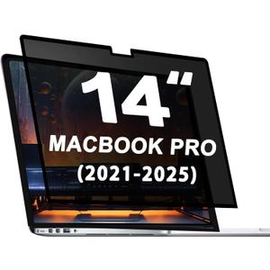 Privacy Screen Protector for MacBook Pro 14 Inch (2021-2026, M1, M2, M3, M4, M5), Removable Privacy Film for Macbook 14" - Anti-Spy, Anti-Fingerprint, Anti-Blue Light, Bubble Free