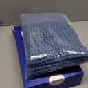 MIULEE Set of 2 Waffle Bathroom Rugs, Boho Bath Rugs Non Slip Washable, Super Absorbent Bath Mats, Ultra Soft Rubber Backed Shower Mats for Bathroom Floor, Tub and Shower, Blue, 18x30 Inch