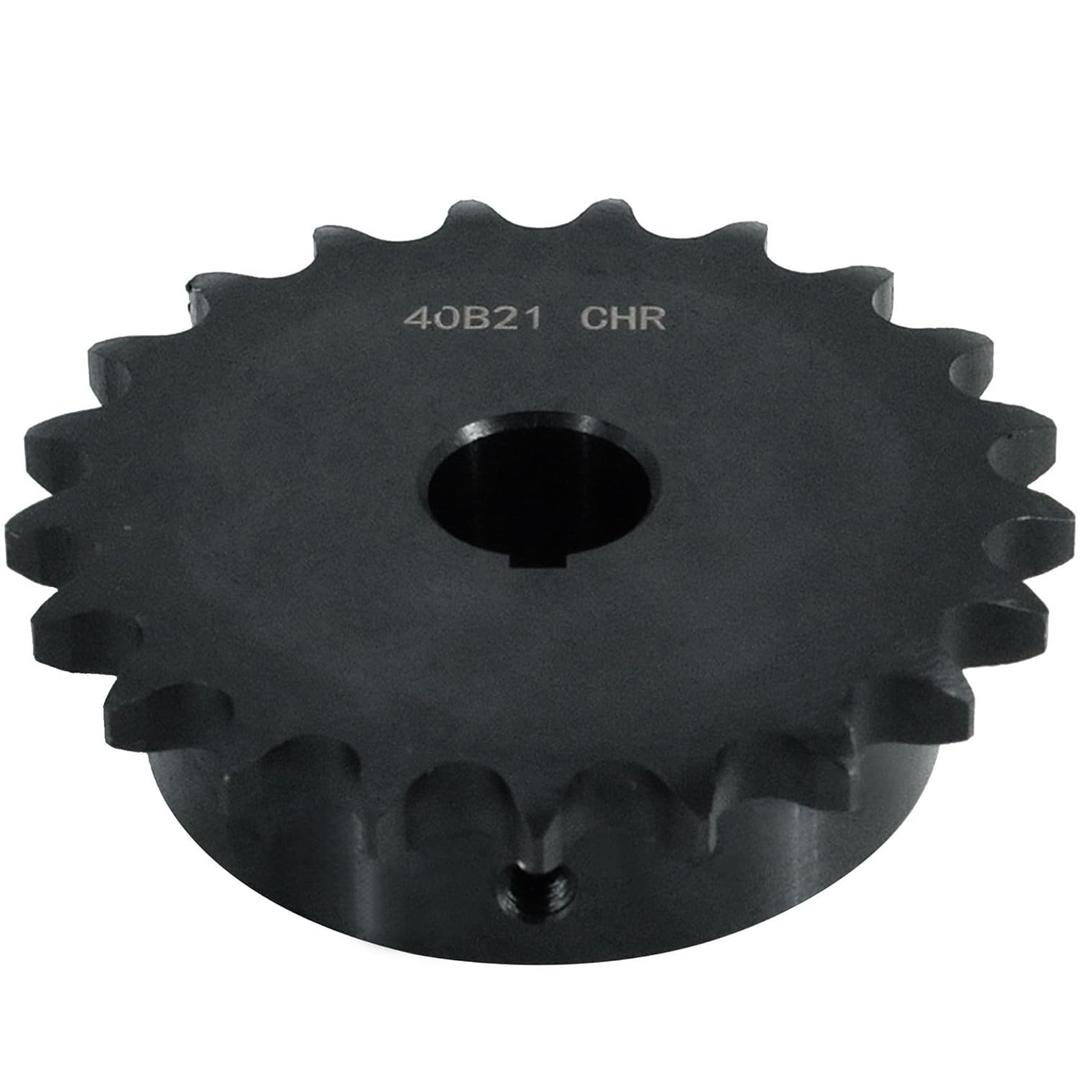 CHR #40 Roller Chain, 21 Tooth, 1/2" Pitch, 3/4" Bore, 4.78mm Keyway, Carbon Steel, B-Type Hub, 92mm OD - ISO 9001-2000 Certified