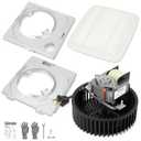 Upgraded RE70BN Bathroom Exhaust Fan and Grille Kit 70 CFM, Quiet 3.0 Sones Low-Noise Bathroom Vent Fan, Easy DIY Replacement for 50 & 70 CFM Bathroom Ceiling Fan, Fit 670, 671, 688, 693, 695, 696N