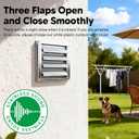 Funmit 4'' Metal Dryer Vent Cover with Metal Mesh Screen, 7"x7" Outdoor Stainless Steel Louvered Vent Cover Includes 4 Screw for Easy Installation
