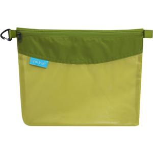 pack all Water-resistant Material Zipper Pouch, Mesh Zipper Bag for Storage, Travel, Office (Large, Green)