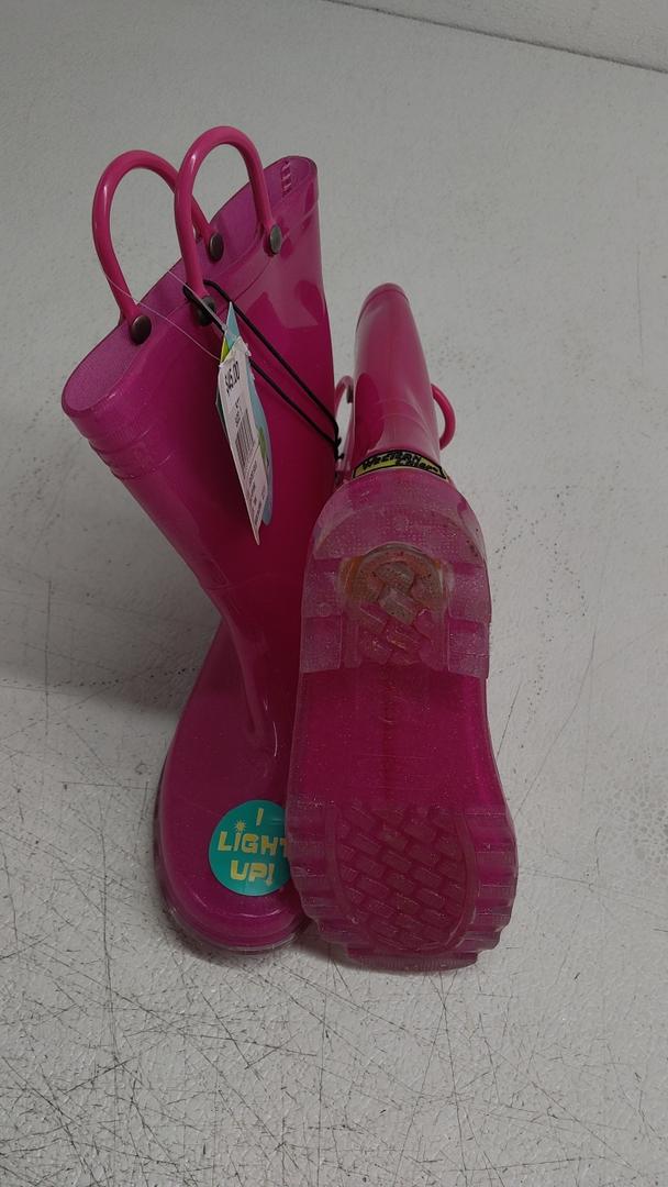 Kid's Pink Sparkly Light Up Boots Size 1