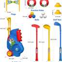 Liberry Toddler Golf Set, Upgraded Kids Golf Cart with Unique Shoulder Strap Design, Indoor Outdoor Sports Toys Gifts for Boys Girls 1 2 3 4 Years Old