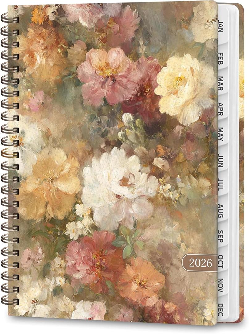 6 x 2026 Planner, Weekly and Monthly Academic Planner Calendar (JAN.2026 - DEC.2026), Planning Agenda Book, for Office Desk Accessories and School Supplies, A5(6.3" x 8.5") (Blossom Haze)