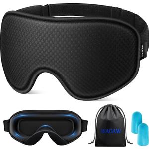WAOAW Sleep Mask for Men Women: Blackout Eye Masks for Sleep - 3D Breathable Soft Comfortable Eye Mask for Travel - Adjustable Light Blocking Night Masks for Sleeping WAOAW Sleep Mask for Men Women: Blackout Eye Masks for Sleep - 3D Breathable Soft Comfortable Eye Mask for Travel - Adjustable Light Blocking Night Masks for Sleeping