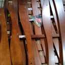 Wooden Bedframe Dark Walnut Colour Unknown Size