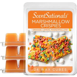 Scentsationals Wax Melts, Wax Cubes Strong Scent - Marshmallow Crispies - Long Lasting Scented Wax Melts for Warmer, 10oz (24-Cubes)