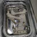 Rtteri 3 Pack Serving Trays with Handles, Stainless Steel Rectangle, approximately 12.99 x 9.25 inches