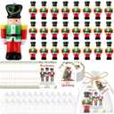 24 Sets Christmas Party Favors Nutcracker Soy Wax Candles with Organza Bag and Cards Bulk Portable Candle Party Favors Xmas Gifts for Guest Celebration Supplies Decor