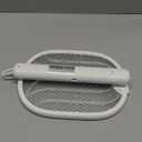 YISSVIC Electric Fly Swatter Foldable Bug Zapper Racket 2 in 1 Mosquito Killer with Purple Attractant Light Rechargeable 1800mAh for Indoor Home Backyard Patio Camping (White)