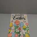Easter Garden Flag 12x18 Inch Double Sided Outside Happy Easter Garden Flag Flowers Yard Flag Porch Decor Outdoor Flag Yard Outdoor Decoration (Multicolor)