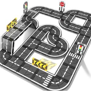 Magnetic Tiles Road Set, Magnet Tiles for Kids Ages 3-5 4-8 5-7, Magnetic Building Blocks Montessori Educational STEM Creativity Toys 3+ Year Old Boys & Girls Toddlers Kids Valentines day Gifts