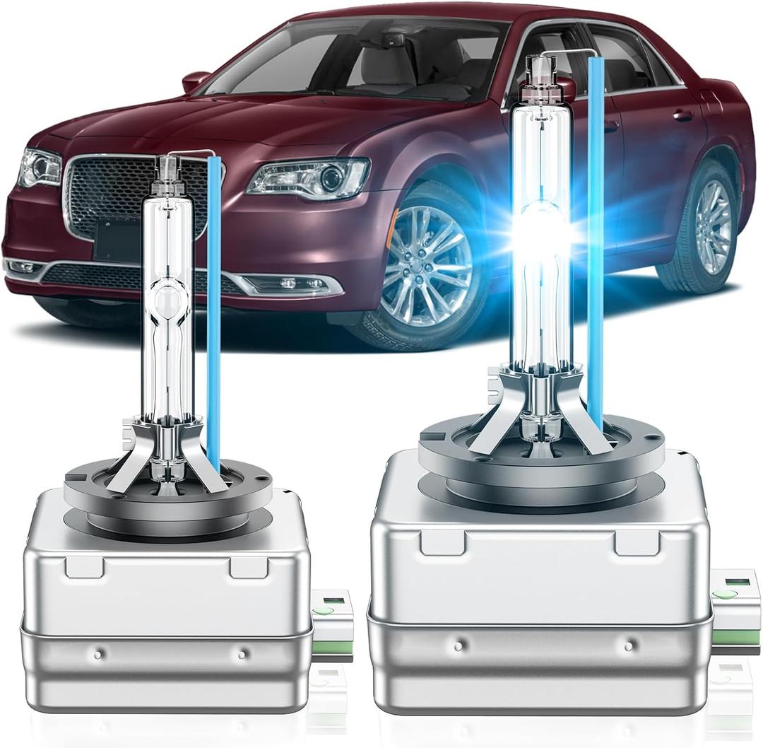 Fit for Chrysler 2011-2024 300C 300S 2015-2017 200C 200S 2017-2020 Pacifica Minivan 2020-2024 Voyager Minivan D3S HID Xenon Headlight Bulbs, High Low Beam Light Bulb, 8000K Blue, Pack of 2