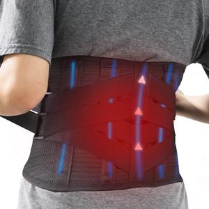 Oramuon Back Brace with Heating Pad for Lower Back Pain, Cordless Heating Pad for Back, Heated Back Brace for Women and Men, Lumbar Support Brace for Sciatica, Scoliosis, Herniated Disc, Cramps, XL (XL(47"-57"))