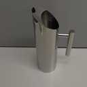 Hiceeden Stainless Steel Water Pitcher, 51oz/1.5L Modern Metal Pitcher with Ice Guard, Silver Carafe Drink Pitcher with Handle, Beverage Container for Iced/Hot Tea, Juice, Coffee, Milk