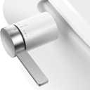 INUS Dual Nozzle Bidet Attachment for Existing Toilets Seat,Slim Non-Electric Bidet Toilet Seat Attachment with Easy-to-Hold Design Control-Stainless Steel Color (Silver)