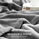 Hansleep Fleece Queen Blanket for Bed Fleece Grey, Queen Size Super Soft Flannel Fuzzy Gray, Plush Cozy Blanket for All Seasons, Grey, Queen 90x90 Inches