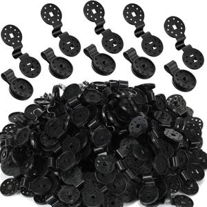 Barydat 400 Pcs Black Shade Cloth Plastic Clips Round Sunshade Net Fixing Clip Fabric Clips for Garden Anti Bird Netting Greenhouse Outdoor Agricultural Netting Fabric Accessories