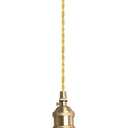 White Ceramic Pendant Light Fixture with On/Off Switch, Pleated Chandelier Design with E26 Socket, for Kitchen Island, Dining Room, and Hallway 7.87 Inch Diam