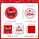 Oigco Graduation Red Party Supplies Kit Dinner Plates Dessert Plates and Napkins for Congrats Grad Party Decorations, Serves 50