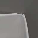 iDesign,Plastic Spa Rectangular Trash, Waste Basket Garbage Can for Bathroom, Bedroom, Home Office, Dorm, College, 2.5 Gallon, White