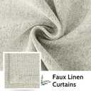 SimpleHome Cream Linen 100% Blackout Curtains for Living Room,84 Inch Length Farmhouse Back Tab Textured Curtains for Bedroom,2 Panels,52" W x 84" L
