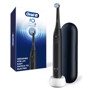 OralB Rechargeable Electric Toothbrush, iO Limited Simple Clean, 3 Cleaning Modes, Automatic Pressure Sensor to Protect Gums, Travel Case, Night Black
