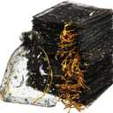 Shappy 150 Pieces Moon Stars Drawstring Organza Bags Jewelry Gift Bags Pouches Gold Star Organza Favor Pouches for Christmas Wedding Party (Black, 3.5 x 4.7 Inch)