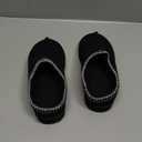 Litfun Memory Foam Slippers for Women Cozy Warm House Shoes Indoor and Outdoor (10-10.5, Black)