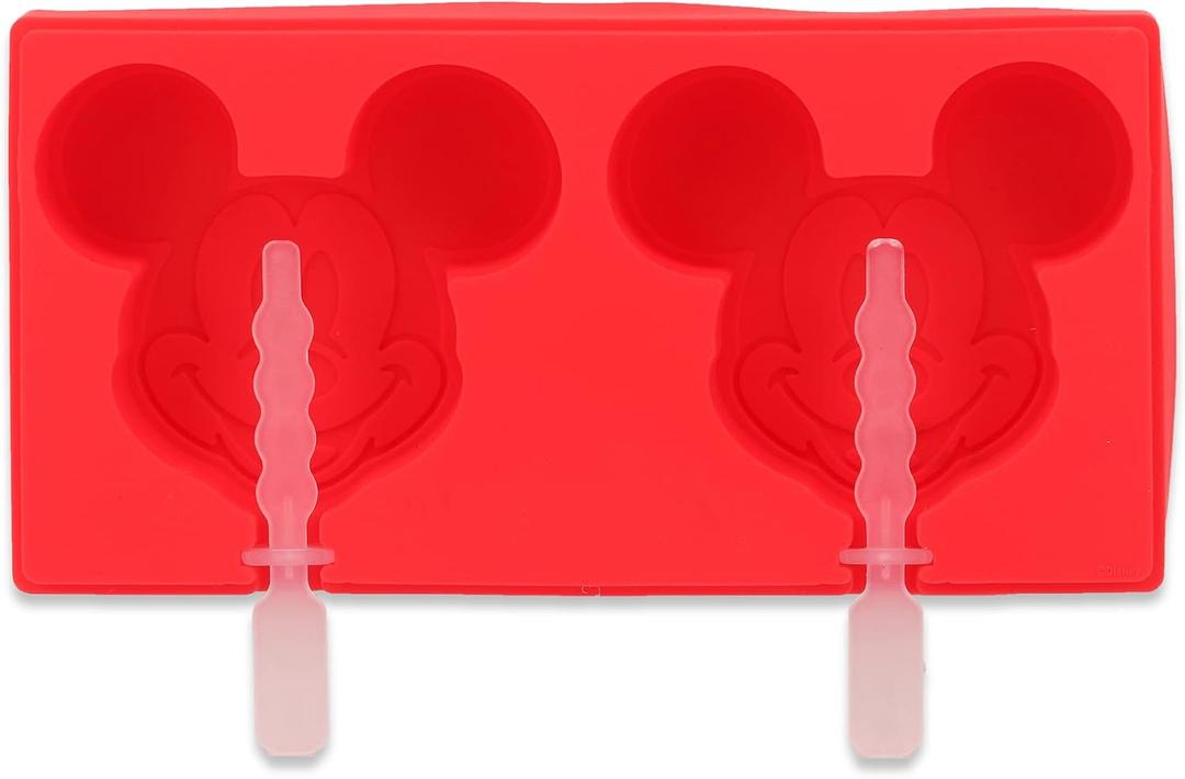 Disney Mickey Mouse Popsicle Mold or Ice Cream Mold for Fun Mickey Mouse Shaped Frozen Treats (Red)