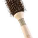Pandora's Beauty Box The 101 GoShiny Hairbrush - FSC Wooden Handle/Boar Bristle Brush/Heat Resistant/Styling/Blowout/Patented (Large)