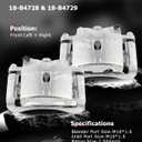 cciyu 18-B4729 18-B4728 Front Left & Right Brake Calipers Assembly w/Bracket For Cadillac 2002-2006,For Chevrolet 1999-2008,For GMC 1999-2008