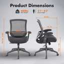 BOLISS 400lbs Ergonomic Office Chair Soft Thick Seat with Mesh Back (Black), 28.1 inches x 25.4 inches x 37 inches