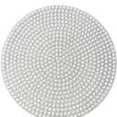 Pearl Round Placemats Set of 4, 15-inch Anti-Slip Tablescapes Decorations Sparkling Bling Rhinestones Silver Placemat for Nightstand Tablecloths Centerpiece Standing T-Lights Candles Vases Mat