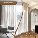 Curtain Track, Ceiling Curtain Track, Wall/Ceiling Mount Curtains Rails, Heavy Duty Sliding Room Divider Curtains Tracks Rails Rod System with Rollers -4FT (1.22m)