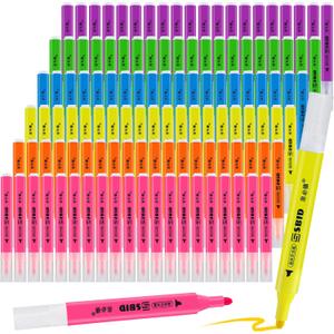 120 Pcs Highlighters Bulk 6 Assorted Colors Chisel Tip Pack Highlighter Set Fluorescent Highlighters Quick Drying Highlighter Markers Pens for School Classroom Office Home
