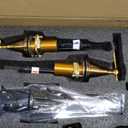 RKF Bathroom Faucets for Sink 3 Hole Gold 8 inch Widespread Bathroom Sink Faucet with Drain Double Lever Handle Faucet Bathroom Vanity Faucet Basin Mixer Tap WF013BG