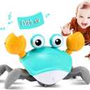 control future Crawling Crab Baby Toy - Infant Tummy Time Toys 3 4 5 6 7 8 9 10 11 12 Babies Boy 3-6 6-12 Learning Crawl 9-12 12-18 Walking Toddler 36 Months Old Music Development 1st Birthday Gifts (Green)