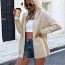 CiCiBird Womens Hooded Oversized Cardigan Sweaters 2025 Fall Knit Coatigan Trendy Open Front Sweater Coat (XL)