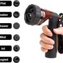 GREEN MOUNT Water Hose Nozzle Spray Nozzle, Metal Garden Hose Nozzle with Adjustable Spray Patterns, Perfect for Watering Plants, Washing Cars