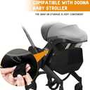 Stroller Organizer Bag Compatible Donna Stroller with Large Storage - Holds 10 lbs - Baby Essentials Stroller Caddy for Bottles, Diapers, Toys, Wipes - Easy Snap-On, Quick Access