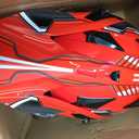 OUMURS Full Face Dirt Bike Helmet DOT Approved, Adult ATV Motocross Helmet | Includes Goggles Gloves Mask, Lightweight, Adjustable Sun Visor, ATV UTV BMX MX Ebike Off-Road Racing, Red Black, X-Large
