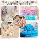 Novabright 64 Inch Chunky Blanket Loom Kit Adjustable Wood Chunky Yarn Loom Knitting Beech Wood No Needle Hand Reusable for Beginners, Home, Craft Gift