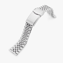 MiLTAT 18mm Quick Release Watch Band Straight End, Super-JUB II QR 316L Stainless Steel Brushed