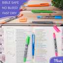 BLIEVE - Aesthetic Highlighters and Gel Pens With Soft Ink and Chisel Tip, Bible Highlighters and Pens No Bleed, Dry Fast Easy to Hold, for Bible Journaling Planner School Supplies (COLORFUL)