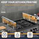 Stainless Steel Stove Gap Covers T-Shape 2 Pack Retractable Oven Gap Filler