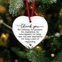 Christmas Thank You Gifts for Women Men - Ceramic Christmas Ornaments 2025 for Tree Decorations - Inspirational Employee Appreciation Gifts for Teacher Coworkers Nurse Boss, Stocking Stuffers
